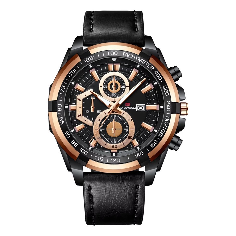 Men's Supercar Racing Analog Calendar Luminous Quartz Waterproof Watch