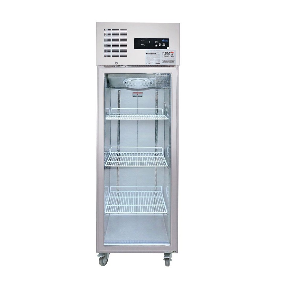 500L Single Glass Door Upright Display Fridge 