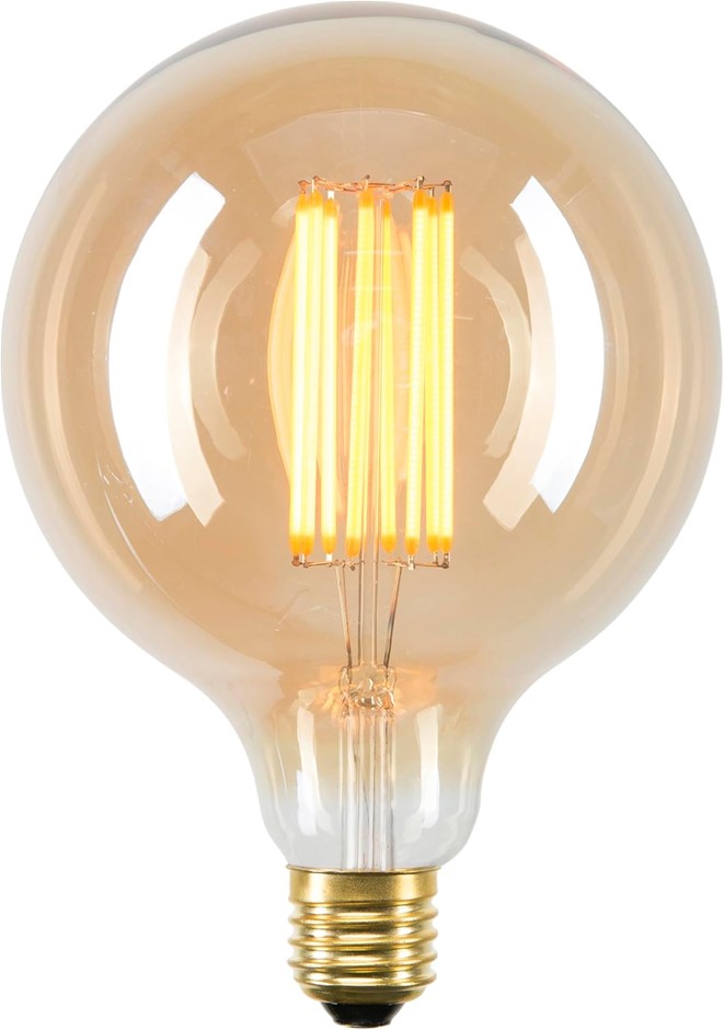 Brilliant 8 Watt G125 2700K E27 Moonbeam Vintage Spherical Filament Amber L