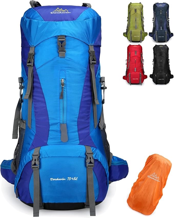 DOSHWIN 70L Large Backpack Camping Trekking Hiking Travel Rucksack for Wome