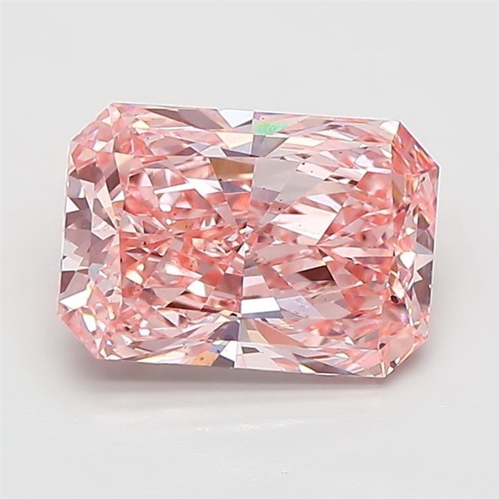 4.51 Carat Radiant Cut Diamond Fancy Vivid Pink /VVS2