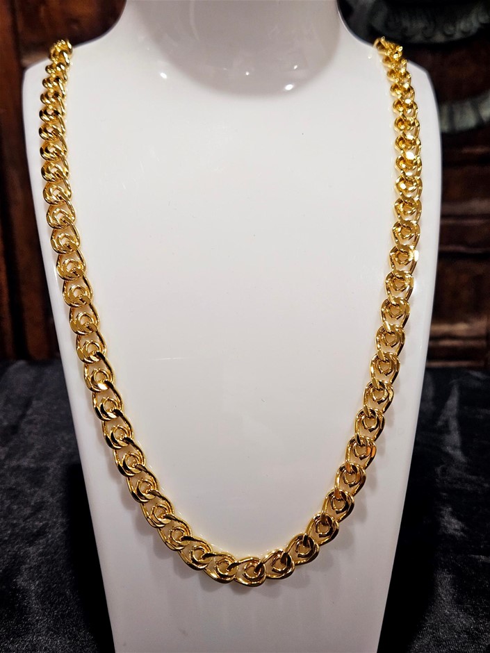 18k Italy Stamped Yellow Gold Filled Chain-Quality Guarantee-60cm