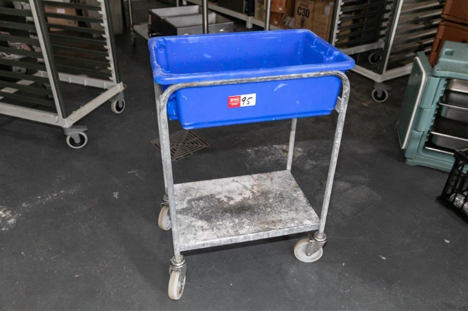 Mobile Tub Trolley with Under Shelf