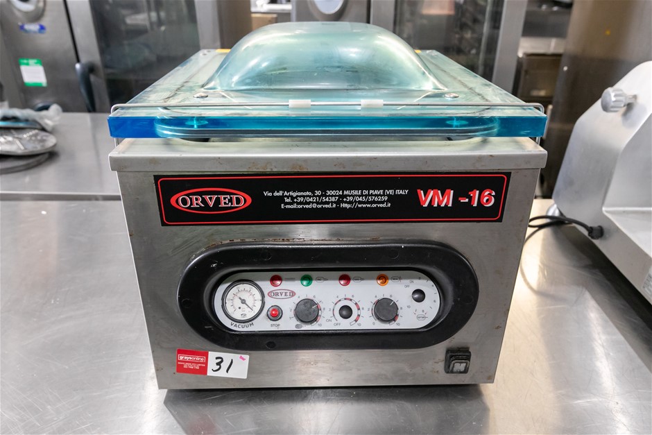 Orved VM-16 Bench Vacuum Chamber with Sealing Machine