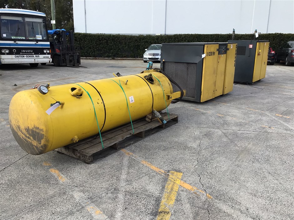 No Reserve Kaeser TE91 Compressor, Tank & Dryer
