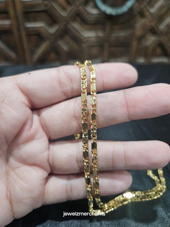 18KGold-filled/Italy Stamped  Yellow Gold Filled  Chain -60CM-3MM-Bonus