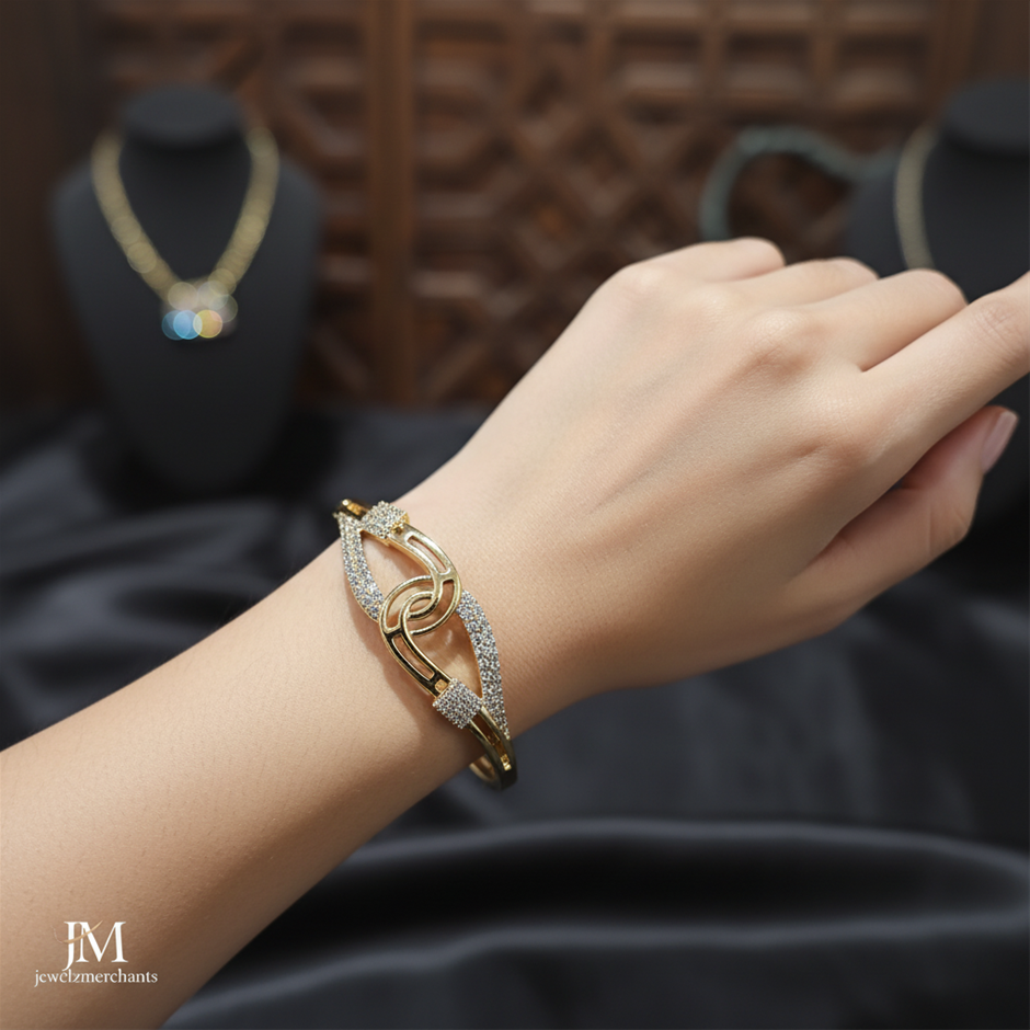 18K/Italy Gold Filled Bangle -(18K/Italy)-Warranty Quality-Bonus Gift