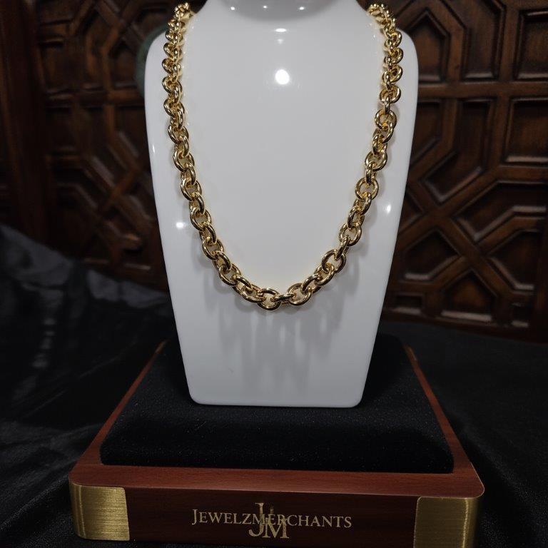 18k Italy Yellow Gold Filled Chain-Quality Guarantee-60cm-Bonus Gift