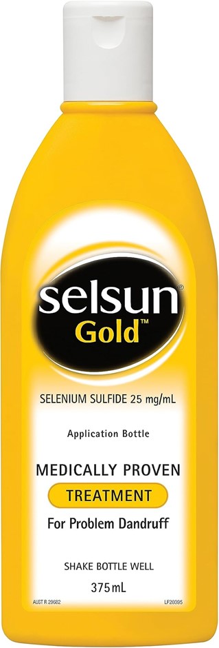 3 x SELSUN Gold Treatment Shampoo, 375ml. N.B: Damaged packaging.