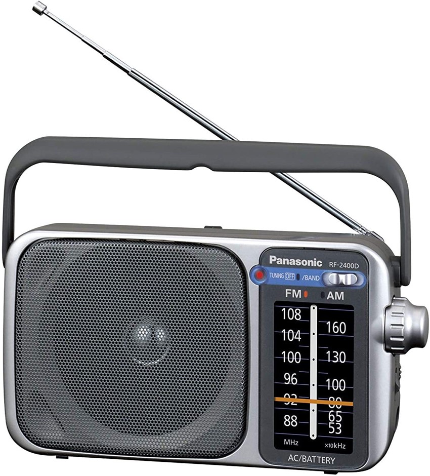 PANASONIC Portable AM/FM Radio, Silver. Model RF-2400 DGN-S. N.B: Not in or