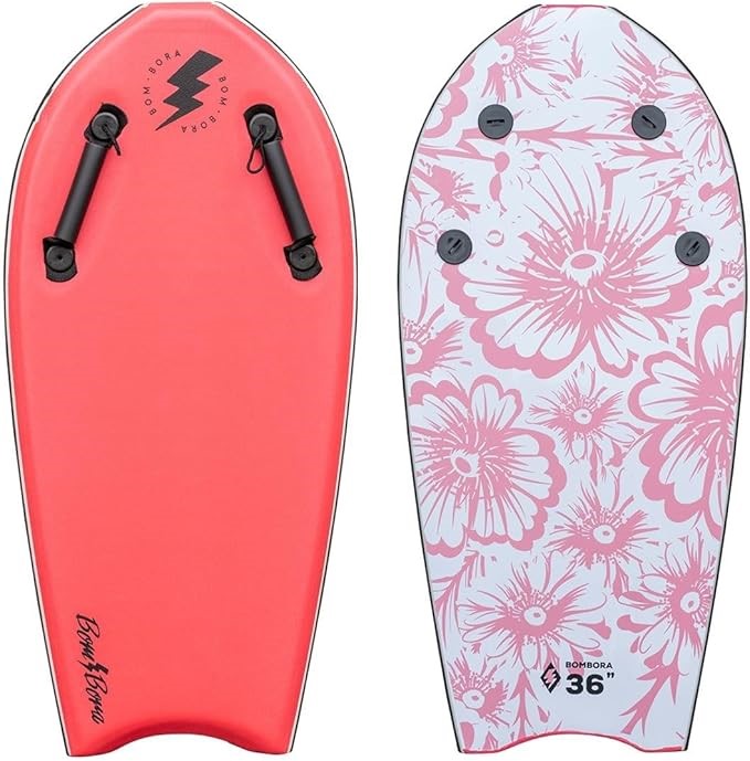BOM BORA 131039 Kids Towable Bodyboard. 36 Inch, XPE Deck Body Board with D