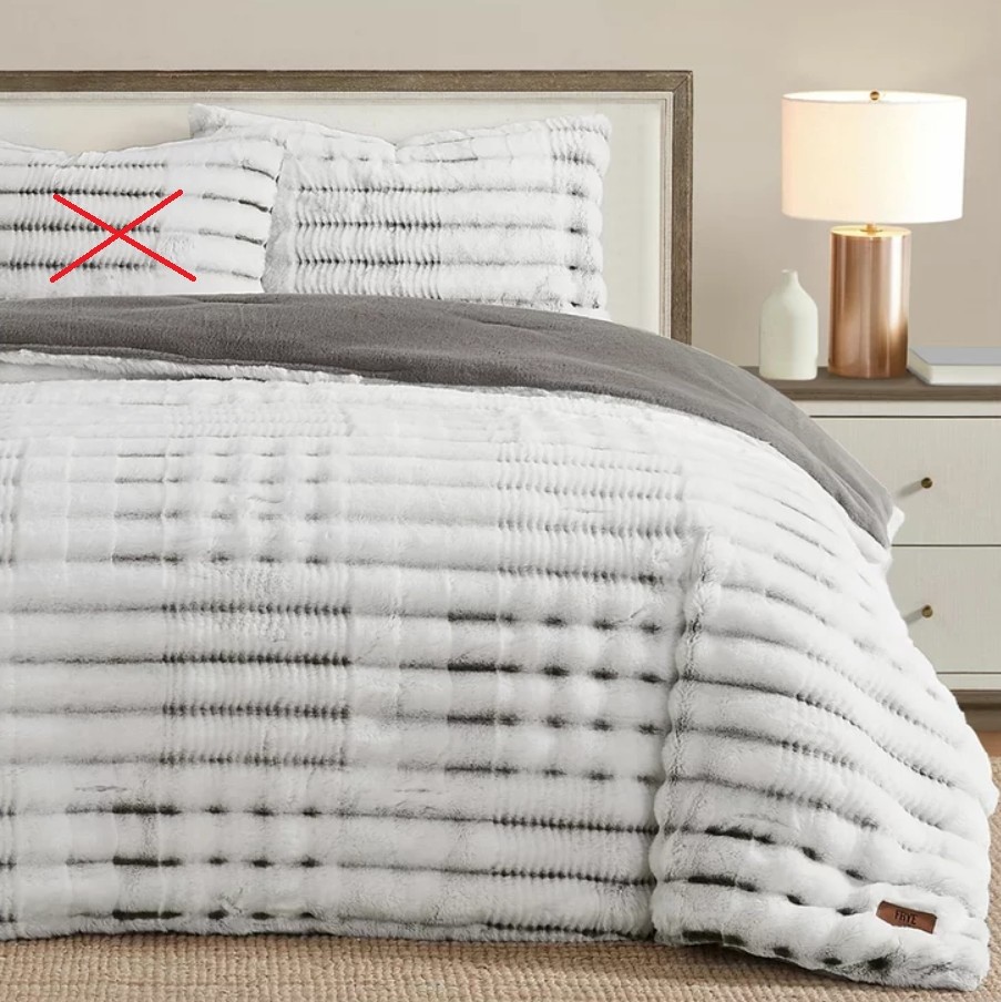 FRYE CHANNEL Comforter Set 3-Piece Set, Queen, Grey. N.B: Not in original p