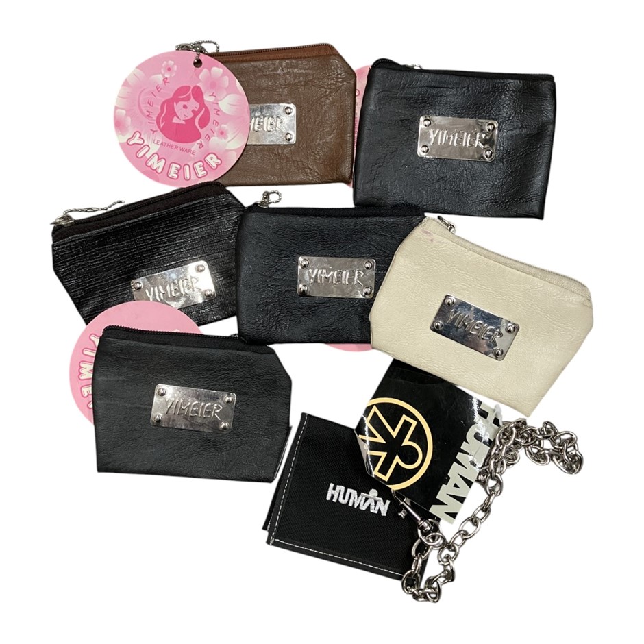 7 x Assorted Mini Pouches & Bag Accessories. NB: some have dirt marks and/o