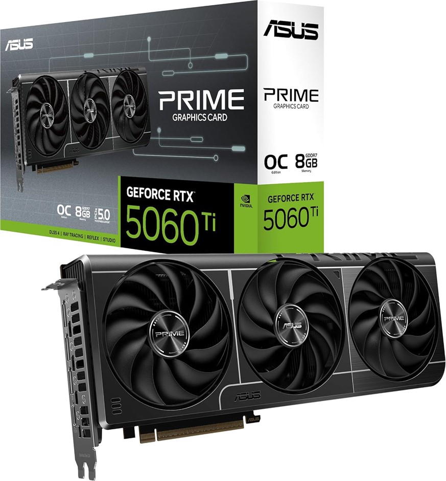 ASUS The SFF-Ready Prime GeForce RTX™ 5060 Ti 8GB GDDR7 OC Edition Graphics