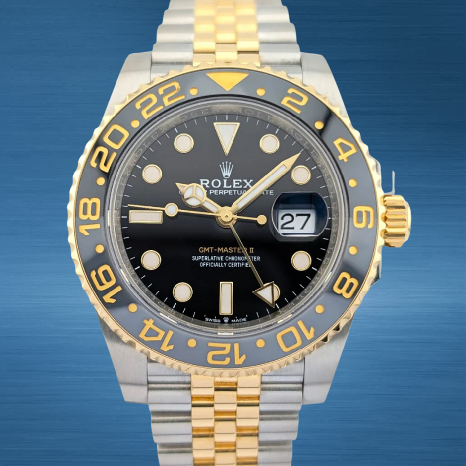 ROLEX GMT-MASTER II ZOMBIE 40MM YELLOW ROLESOR 126713GRNR AUTOMATIC BXP&COA