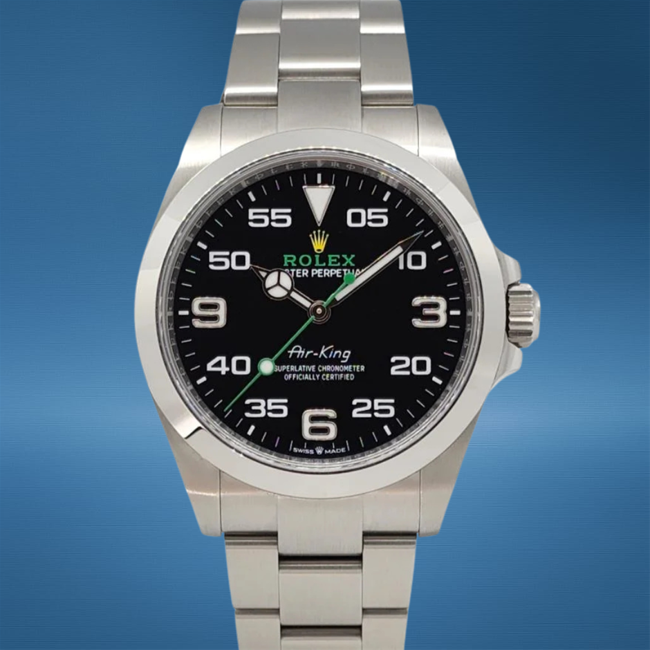 ROLEX AIR-KING 40MM STAINLESS STEEL 126900 AUTOMATIC BLACK DIAL BXP & COA