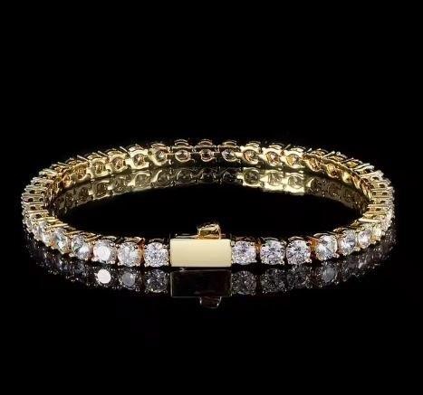 GRA Moissanite white Brilliant Cut stone Tennis Bracelet -S925-20cm-5mm