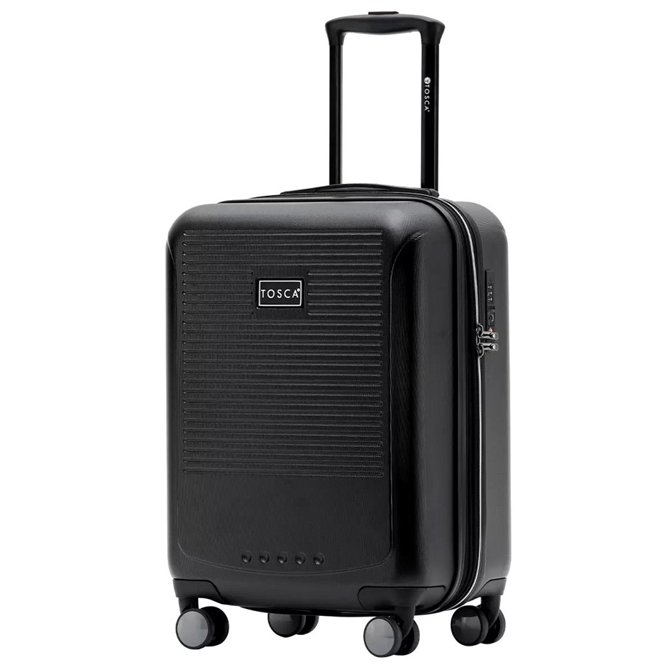 TOSCA Tripster Carry On Hardside Luggage Case, 54cm, Black. NB: Has been us