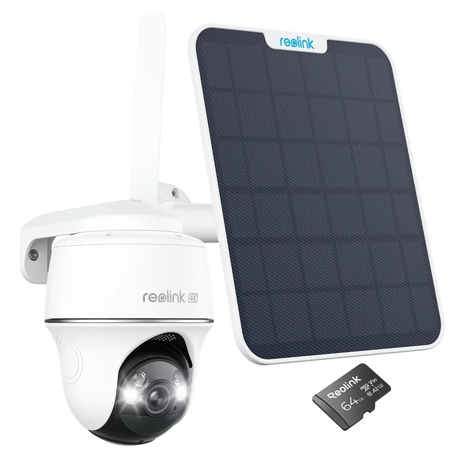 REOLINK Argus Go PT Ultra LTE 4G 4K Solar SD Card B4GPT4K04SP64 NB: no box