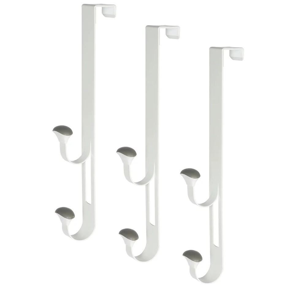 NEATFREAK Over The Door Non-Slip Hook 3 Pack