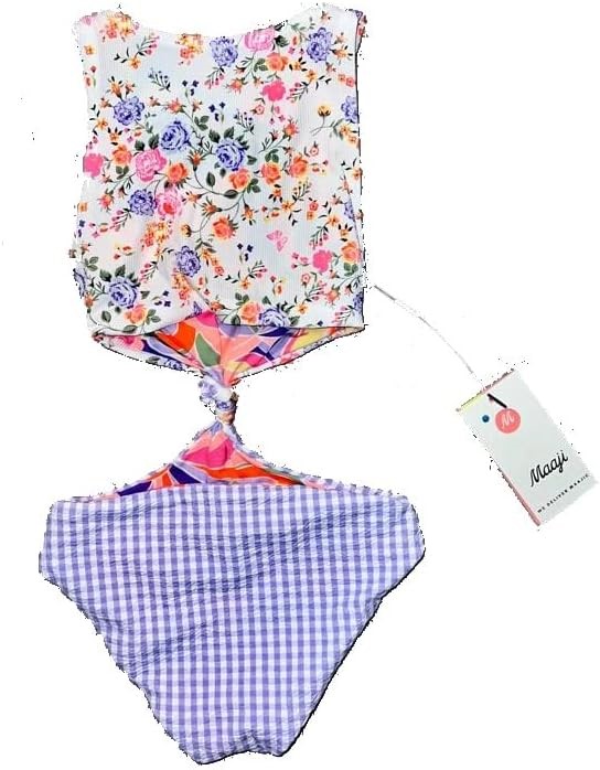 MAAJI Girls' Reversible Swim One-Piece, Size 12. Buyers Note - Discount Fr