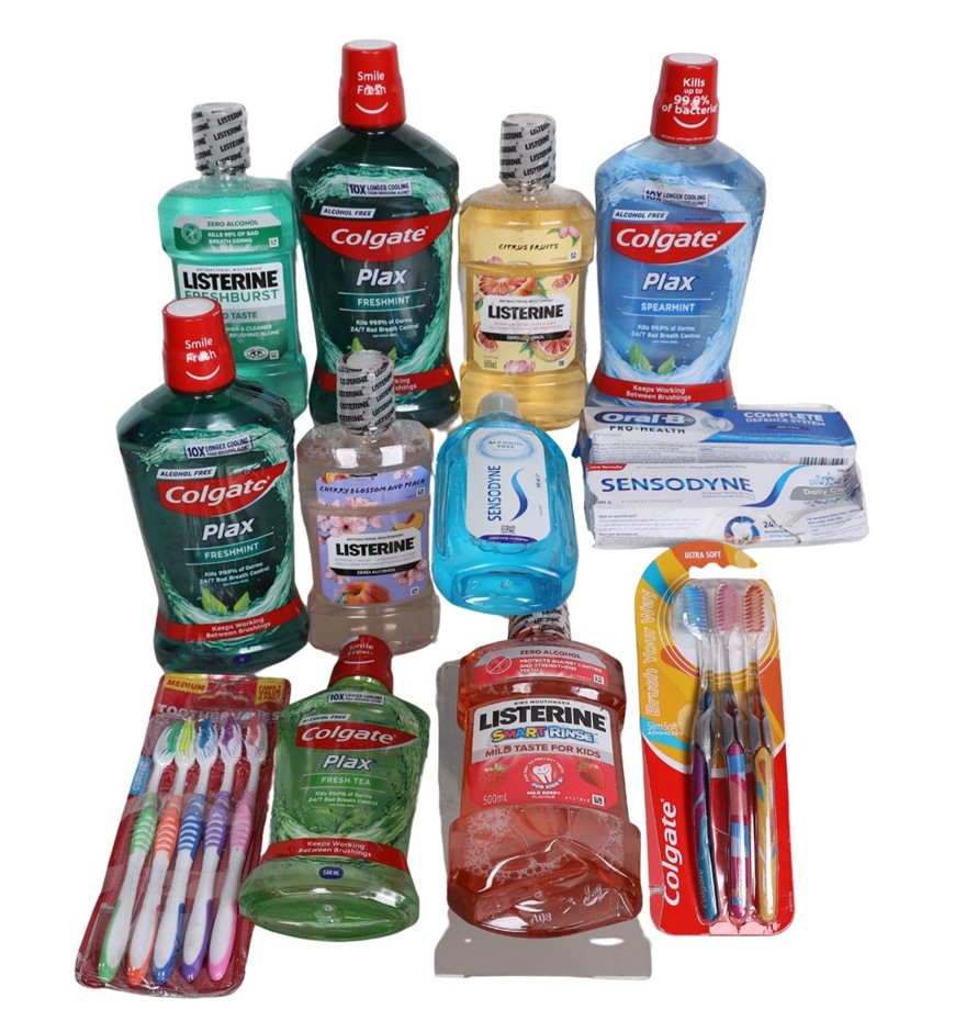 13 x Assorted Dental Hygiene Products, Incl: LISTERINE, COLGATE & More. N.B