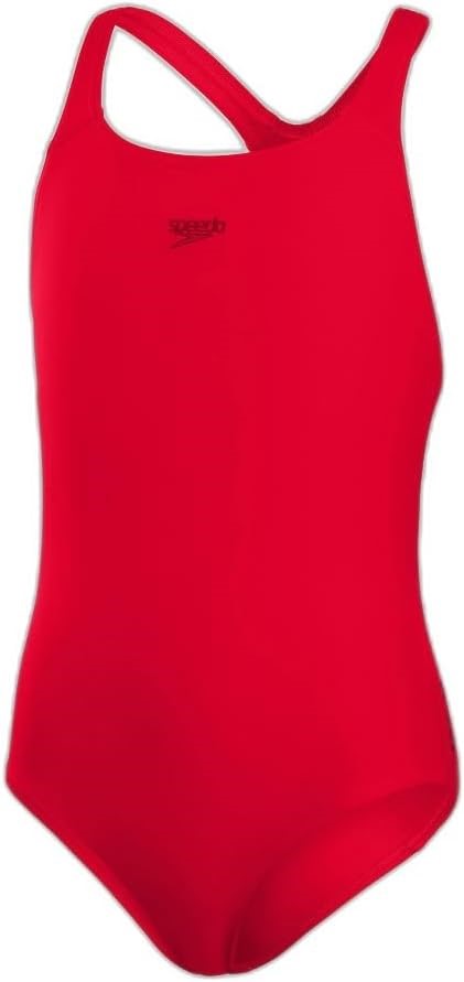 SPEEDO Girl's Endurance+ Medalist One Piece Swimsuit, 9-10 Years, Red, 8-13