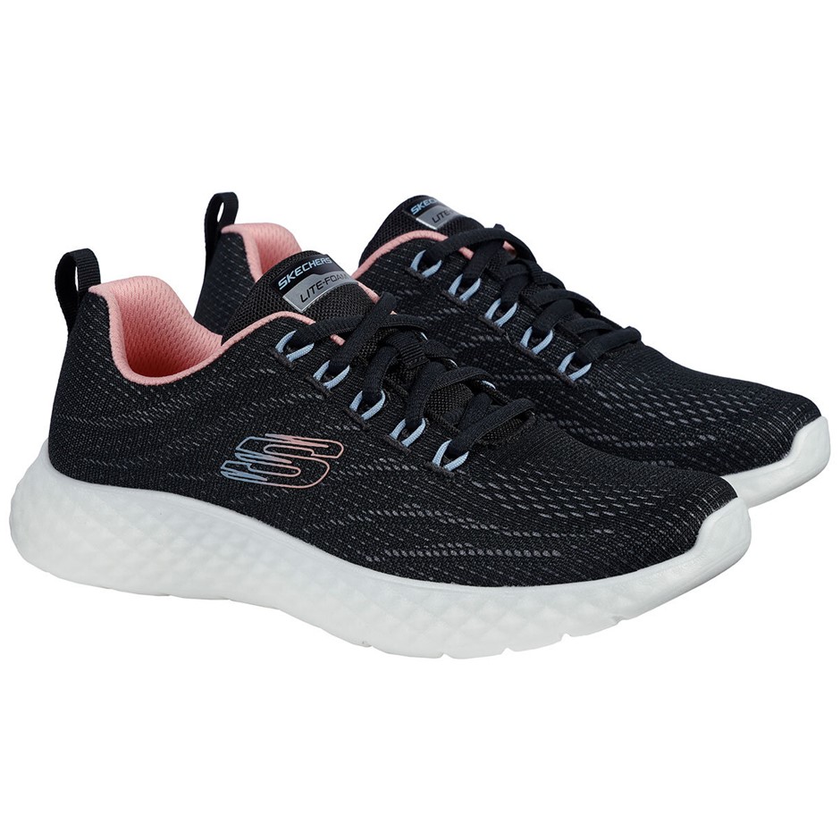 SKECHERS Women's Lite Foam Sneakers, Size US8 / UK5, Black (BKMT), 12592. N