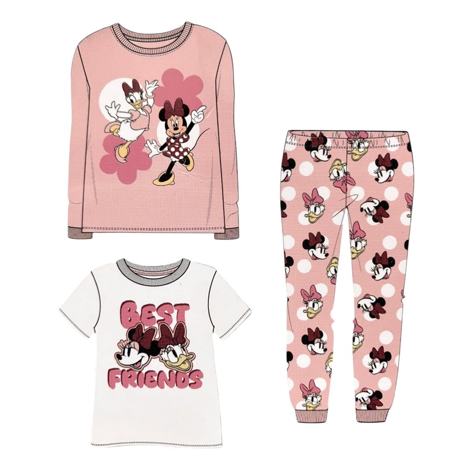 3pc DISNEY Kids' Sleep Set, Size 7, Incl: Fleece Top, Tee & Fleece Pant, Pe