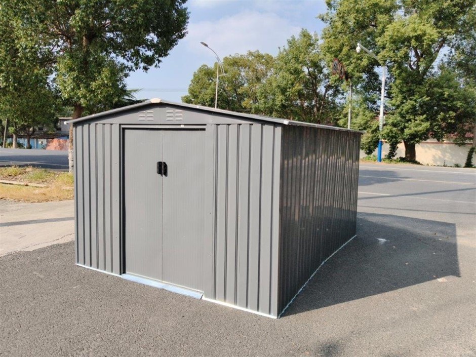 2026 Unused LandHonor 8ft x 10ft Galvanized Apex Roof Metal Shed LHR-MS0810