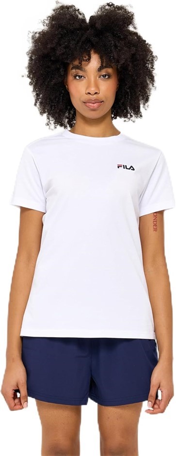FILA Women's Amy Tee, Size L, White 100, AST22629. RRP: $40.