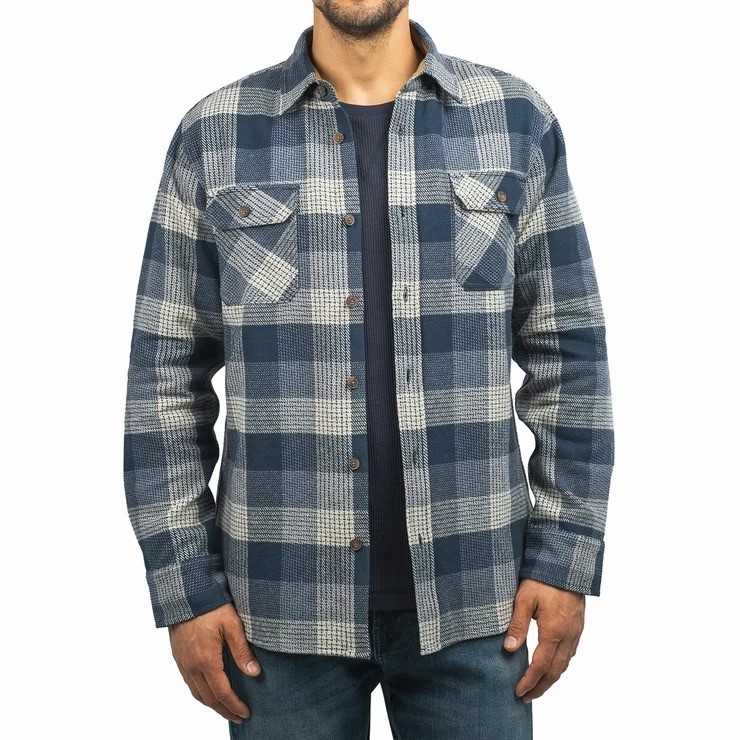 JACHS Men's Shirt & Crew Pack, Size XL, Incl: Flannel & Long Sleeve Thermal