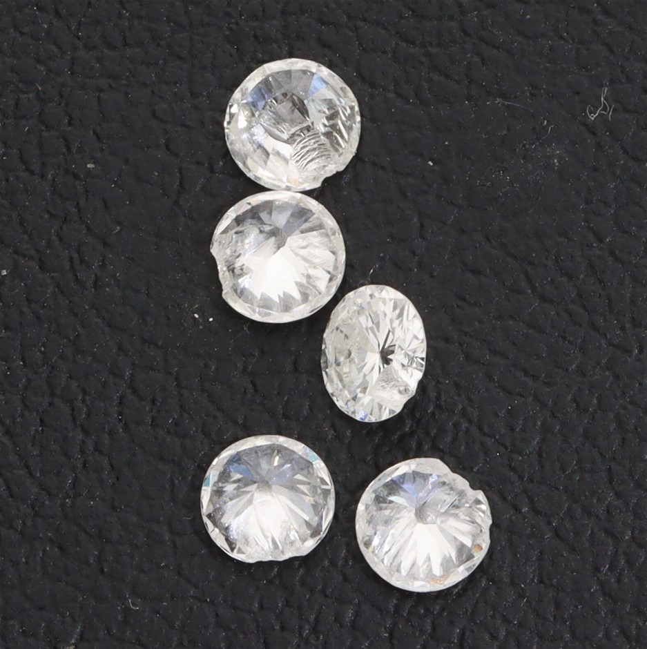 0.73ct (5pcs) Natural Diamonds H VS