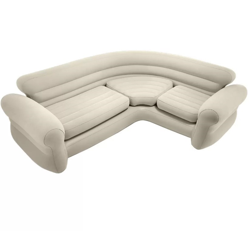 INTEX Inflatable Corner Sofa, Indoor Use Only, Max Weight of 400kg. NB: not