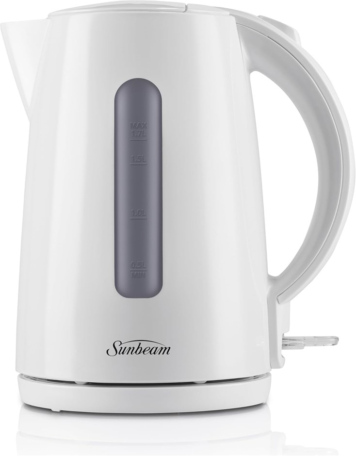 SUNBEAM Rise Up Kettle, 1.7L, White, Model No.: KEP0007WH. NB: Minor use.