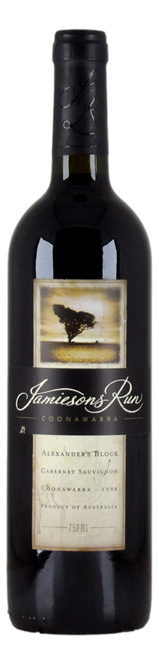 Jamiesons Run Alexanders Block Cab Sav 1998 (1x 750mL).Coomawarra
