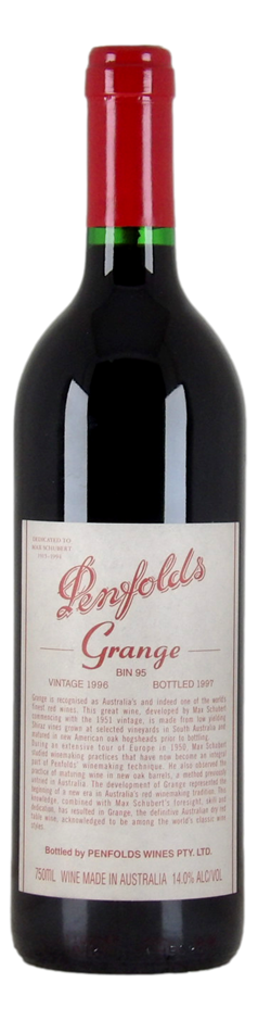 Penfolds Bin 95 Grange 1996 (1x 750mL), SA.