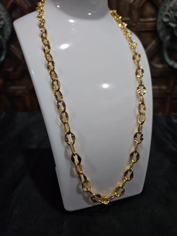 22K/Italy Gold Filled Chain(Stamped 22K/Italy)Warranty Quality-50cm-Gift