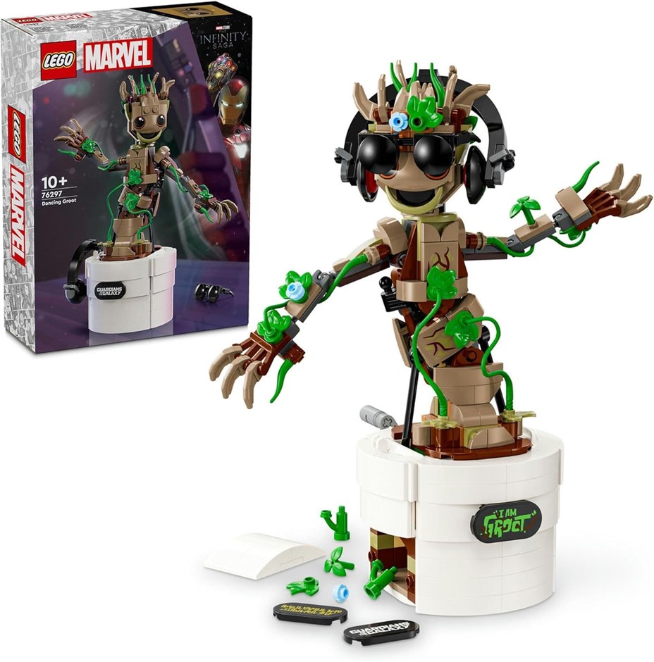 LEGO Marvel Dancing Groot Set, Interactive Guardians of the Galaxy Super He