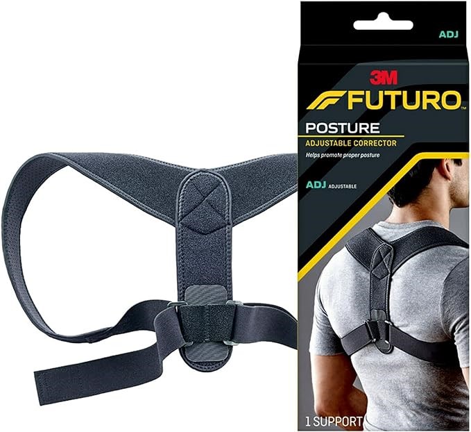 FUTURO Adjustable Posture Corrector, 46832ENR. NB: colour is black.