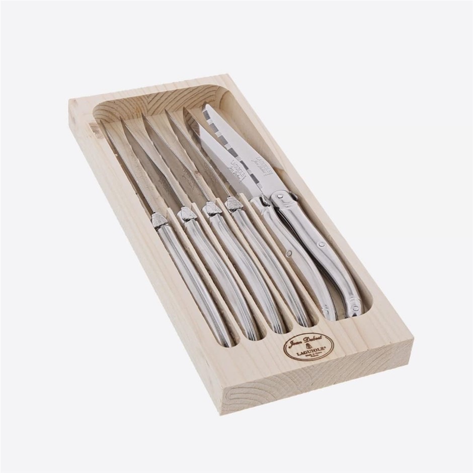 0074-3140674 · Laguiole Jean Dubost Set of 6 Steak Knives - Stainless Steel - 97600. NB: k