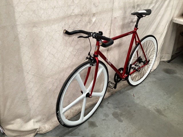 <p>Red Cinelli Road Bike</p>