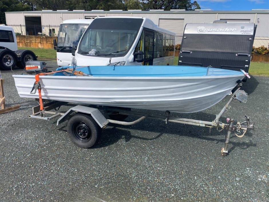 12' Tinny Motor & Trailer