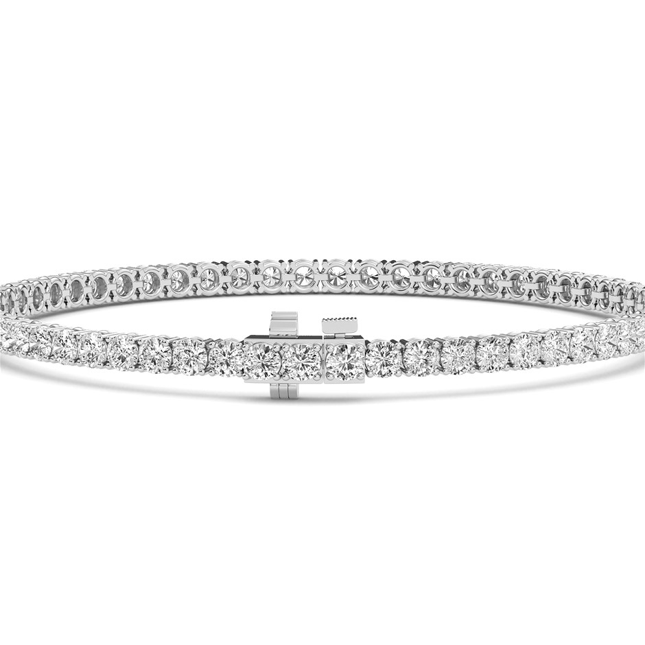 4.05 Carats yellow gold lab grown diamond tennis bracelet (Stamped 9K)