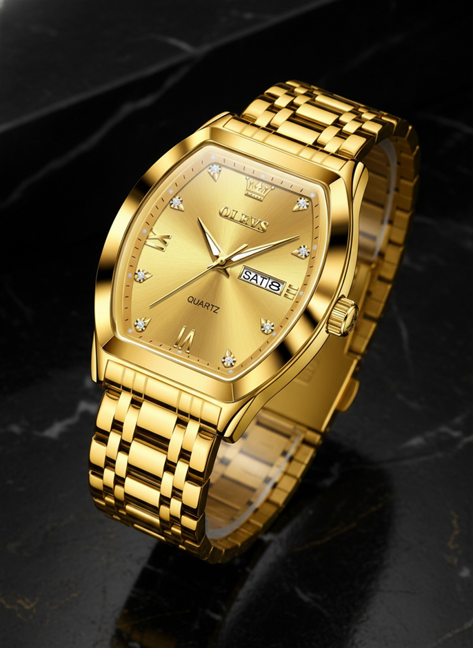 High Quality Simulated Diamond Men's OLEVS Watch-include box original