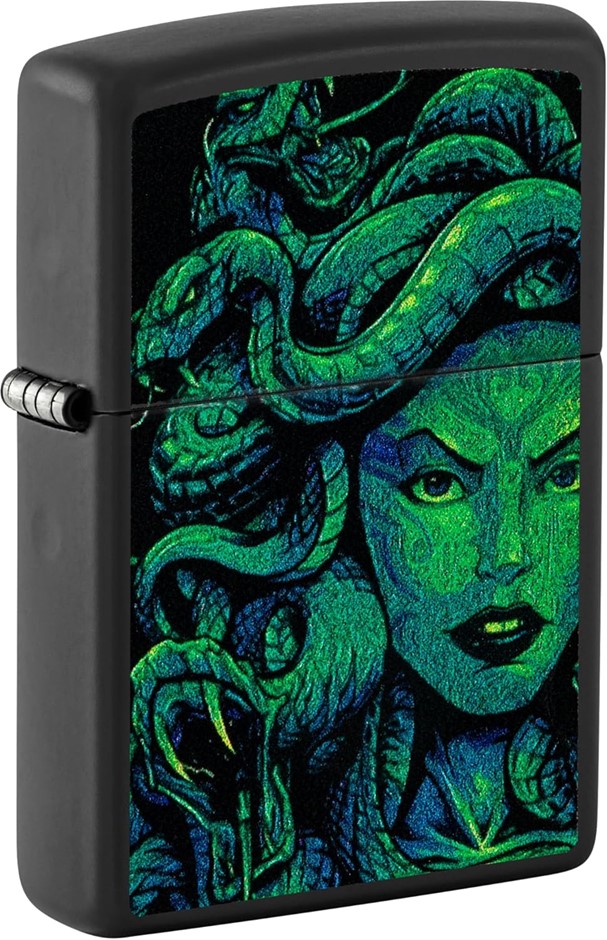 ZIPPO Medusa Design Lighter. NB: Needs Lighter Fluid.