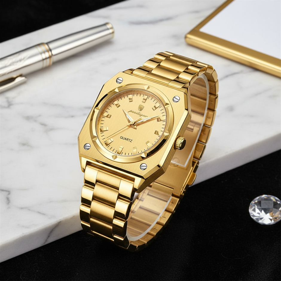 High Quality Simulated Diamond Men's Poedagar Watch-include box original