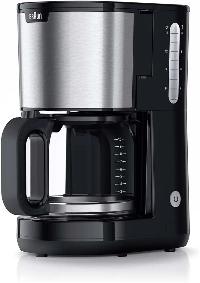 BRAUN PurShine KF1500BK, Coffee Filter Machine with OptiBrew System, Anti D