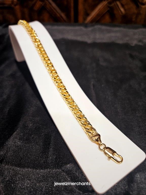 18KGold Filled /Italy Stamped Yellow Bracelet -18.5cm-Bonus Gift
