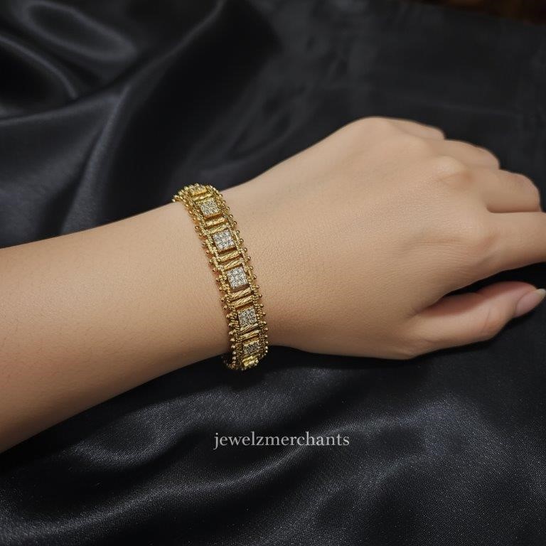 18K/Italy Gold Filled Bracelet -(Stamped 18K/Italy)-Warranty Quality-Gift